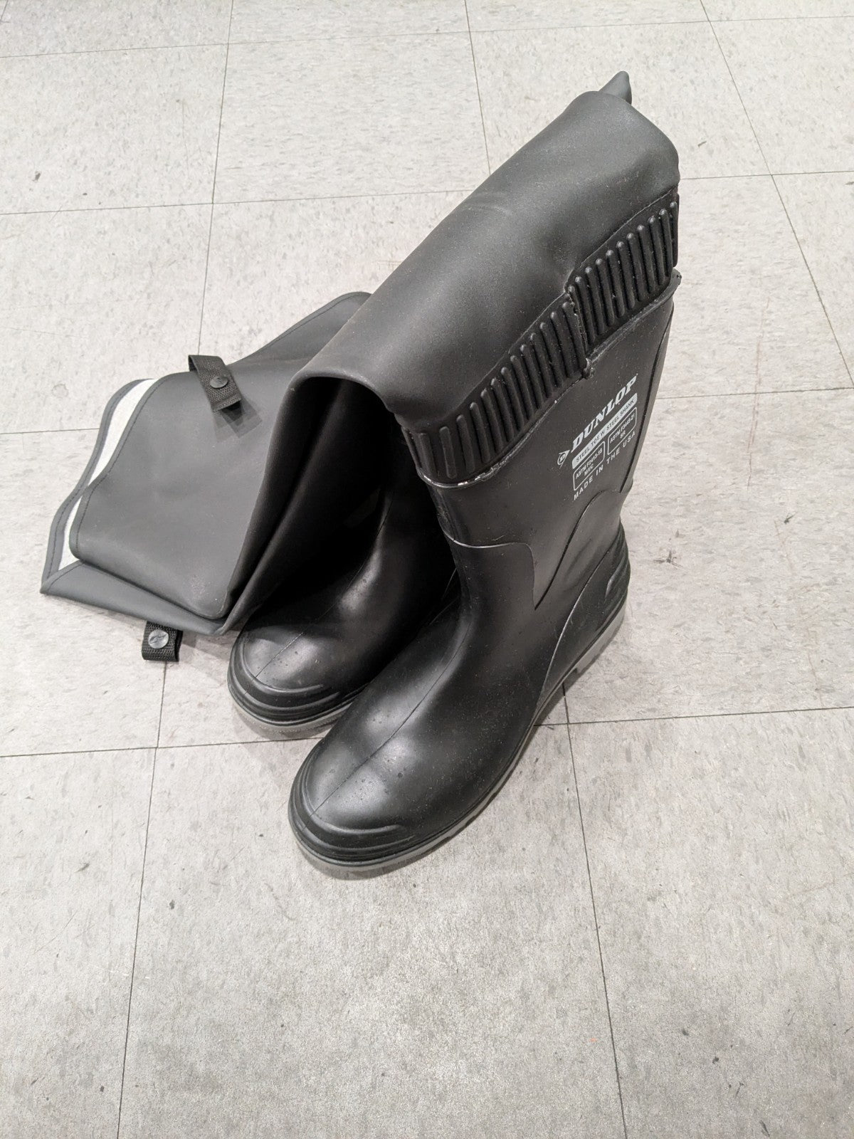 Dunlop Hip & Chest Wader: High-Leg Boot, Black, PVC, Size 12 86056.12