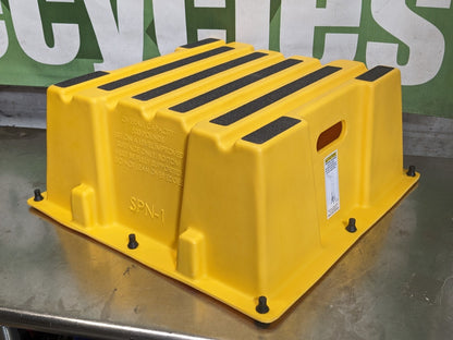 Vestil Step Stool 500 lb. Capacity 25" W. x 10-1/2" H. Yellow Polyethy