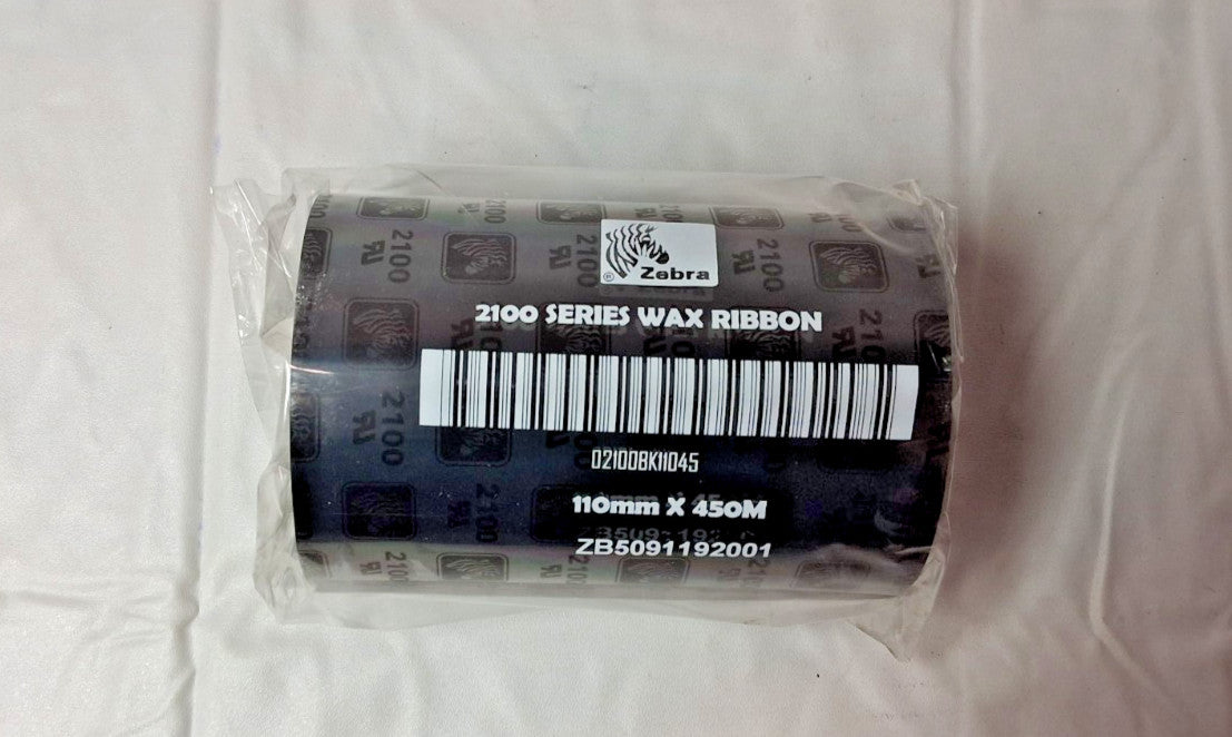 QTY 4 Zebra 2100 High-Performance Wax Thermal Ribbon 4.33" x 1476' 02100BK11045