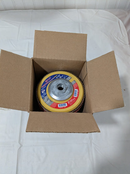 United Flap Disc: 4-1/2" Dia, 80 Grit, Ceramic Alumina, Type 27 Qty 10 72329