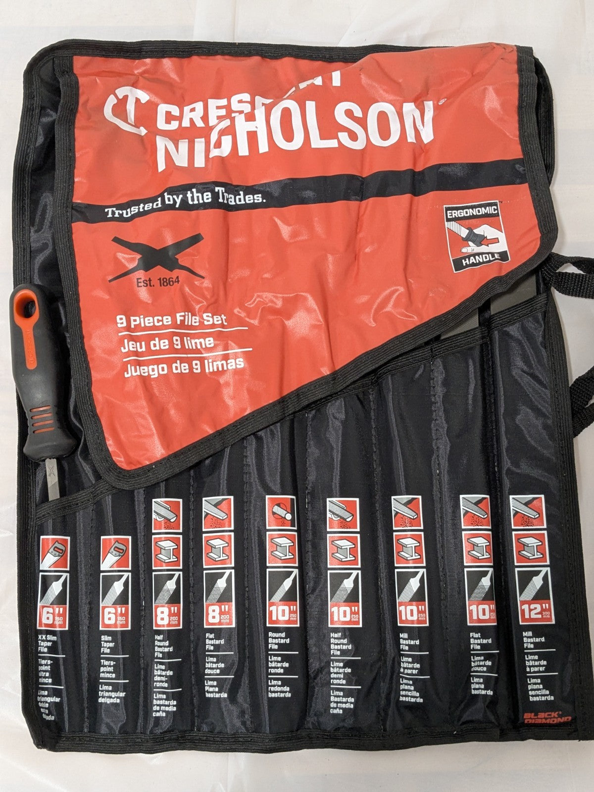 Nicholson File Set: 9 Pc, American 22030HNNN