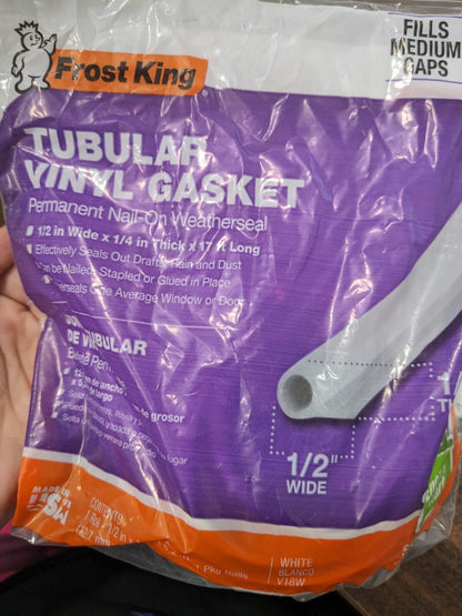 FROST KING 12pks Weatherstripping; Weatherstripping Type: Gasket V18WH