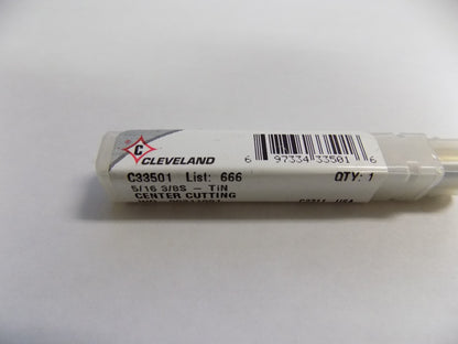 Cleveland End Mill 5/16" x 1-3/8" x 3-1/8" 2FL HSS TiN RH USA