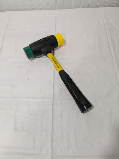 NUPLA Power DR Dead Blow Hammer 40 OZ 2"X13.5"HND Green/Yellow 04005