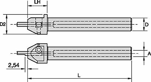Widia Circle Steel Toolholder A Series Through Coolant 0.5" SD ATBI5004 3896119