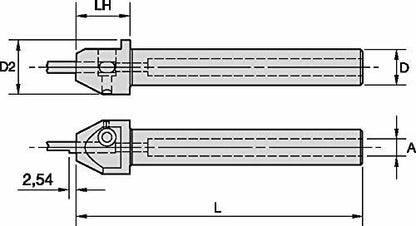 Widia Circle Steel Toolholder A Series Through Coolant 0.5" SD ATBI5004 3896119
