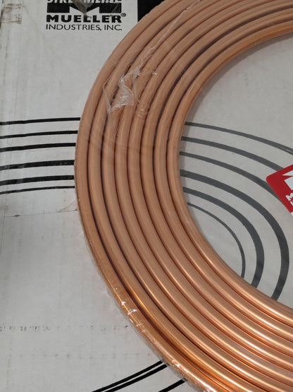 Mueller 50' Long, 5/16" OD x 0.2485" ID, Copper Seamless Tube D 0