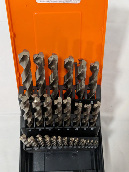 Hertel Jobber Length Drill Bit Set 29 Pc, #60 to #1, 1/16 to 1/2", 135º 74129453