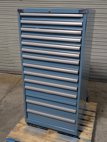 Lista 14 Drawer Modular Storage Cabinet 59 x 28 x 28 Steel Blue Parts / Repair