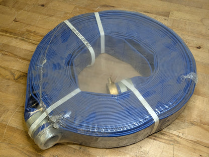 Alliance Hose & Rubber PVC Lay-Flat Discharge Hose 100 Ft x 2 In DPX200-100MF-M