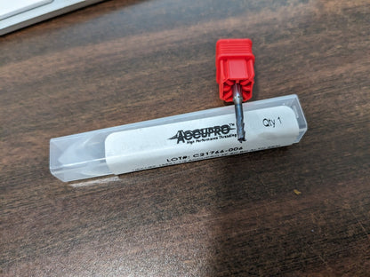 ACCUPRO Square End Mill: 3/32" Dia, 0.2790" LOC, 4 Fl 14883460