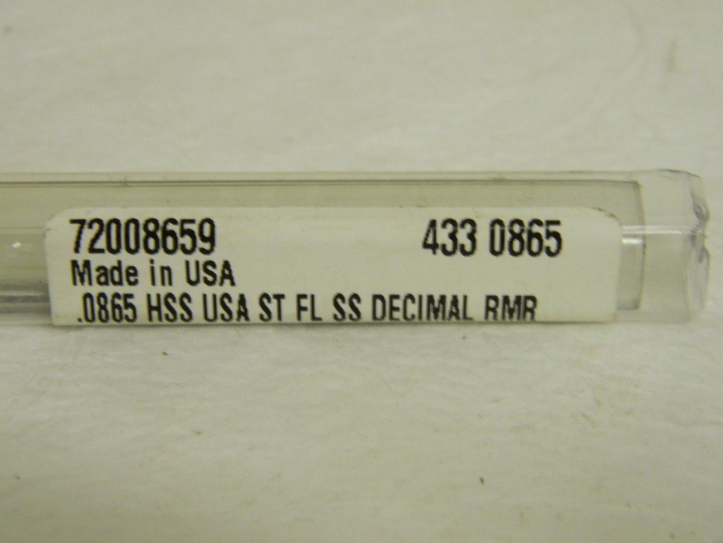 Yankee Chucking Reamer 0.0865" x 3/4" x 3" 4-Flute HSS QTY 5 7200