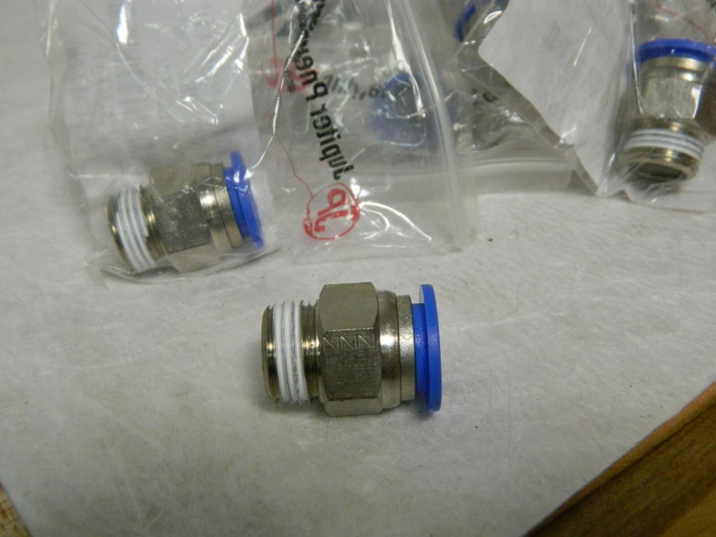Jupiter Pneumatics Male Connector 1/2" OD 3/8" NPT Thread QTY 10 29517