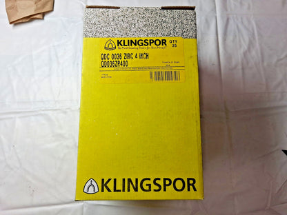Klingspor Quick-Change Zirconia Alumina Disc QTY25 QDC 4" Dia 36Grit QD036Z