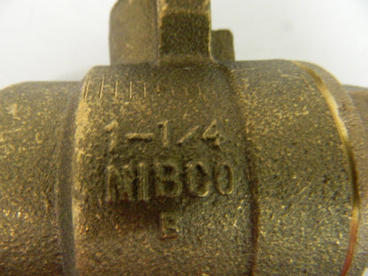 Nibco Ball Valve 1-1/4" Threaded Full Port Stainless Steel Trim #T-585-70-6