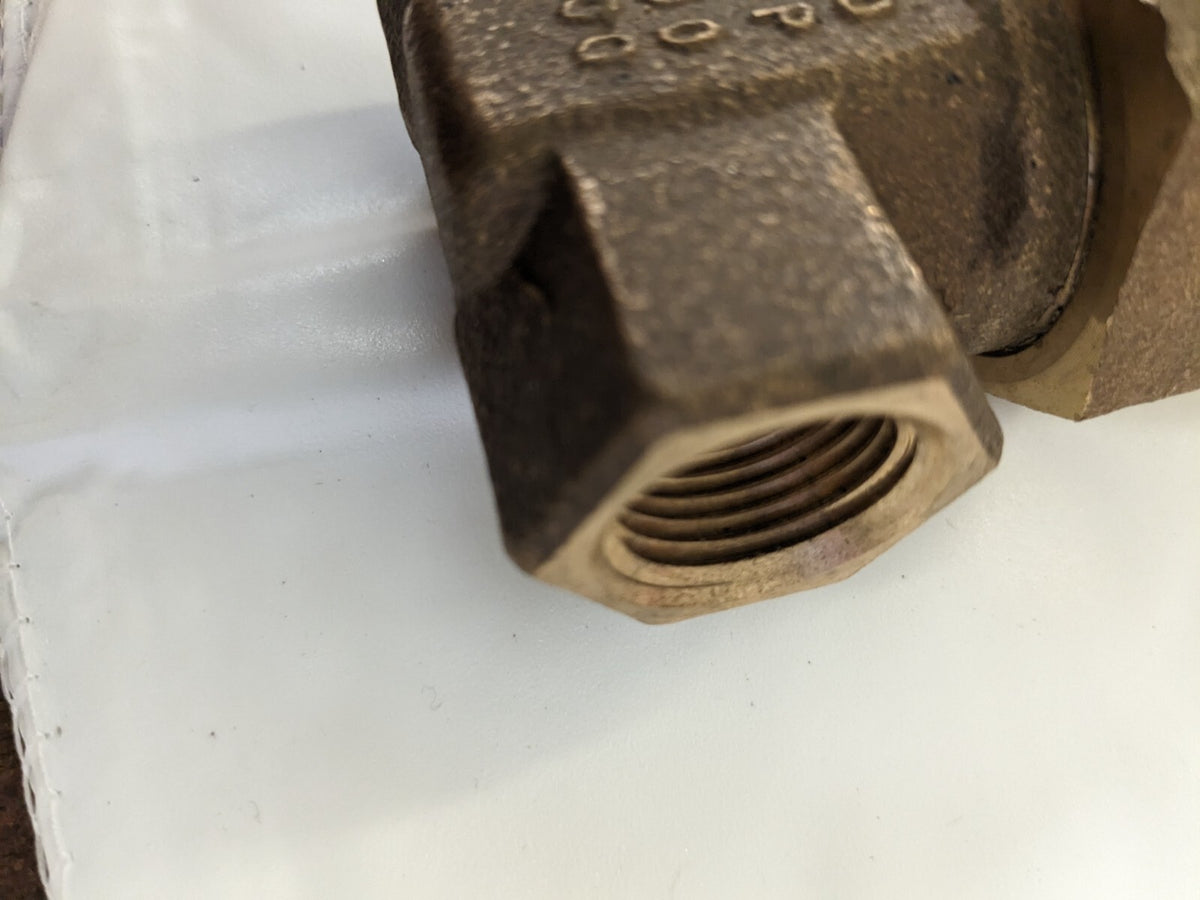 NIBCO Gate Valve: Rising Stem, 1/2" Pipe, Threaded, Bronze NL1Z006