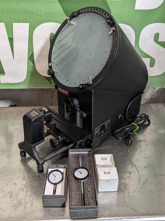 SPI Horizontal Optical Comparator 12" Screen 10x 20x 40x Lenses PARTS / REPAIR