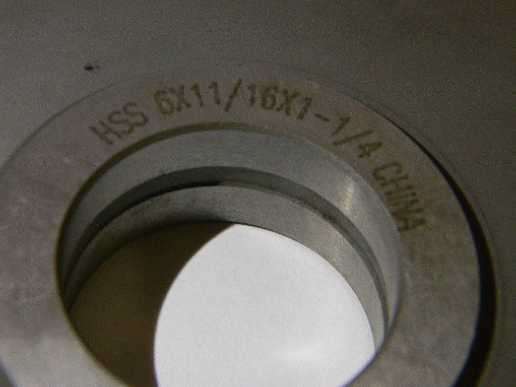 Side Milling Cutter 6" x 11/16" x 1-1/4" Uncoated HSS Straight Im