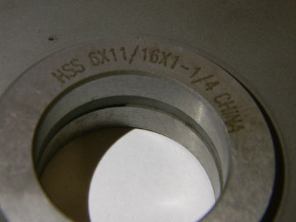 Side Milling Cutter 6" x 11/16" x 1-1/4" Uncoated HSS Straight Im
