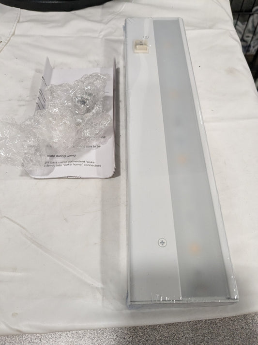 WAC Lighting 12" Length 3000K LED Under Cabinet Light Bar White BA-LED4-WT