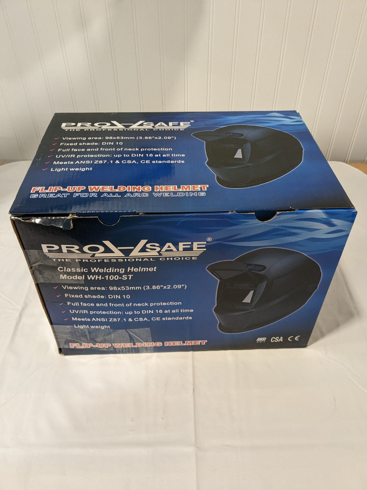 PRO-SAFE Welding Helmet: Black, Nylon, Shade 10 WH-100-ST