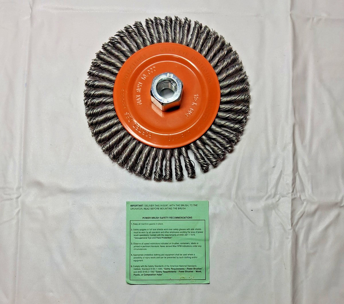 WALTER Surface Technologies 6' Wheel Brush Dia, 1/4" FW 0.0200"WD