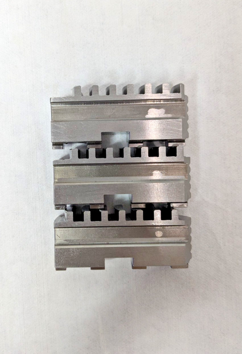 Bison 3 Piece Hard Lathe Steel Chuck Jaw Set Master 0.7874'' OAW 7-885