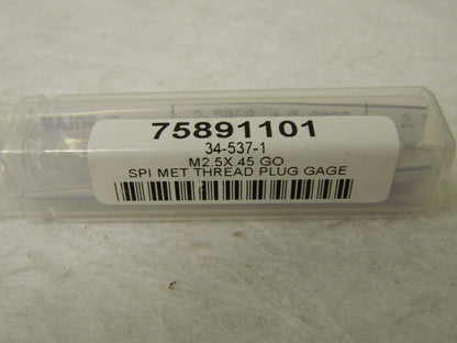 SPI Go Gage Single End Plug Thread M2.5x0.45 Class 6H 75891101