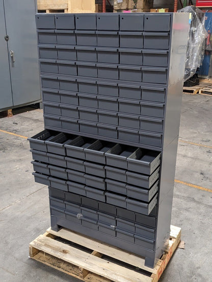 Durham Bin Storage Cabinet 96 Drawer 62 x 34 x 12 Steel Gray 022-95