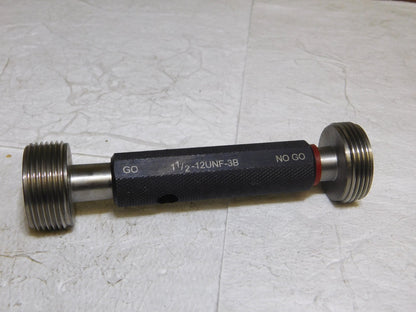 TFT Tools Double End Plug Thread Gage 1-1/2-12 UNF Class 3B GO/NOGO 2614-9612