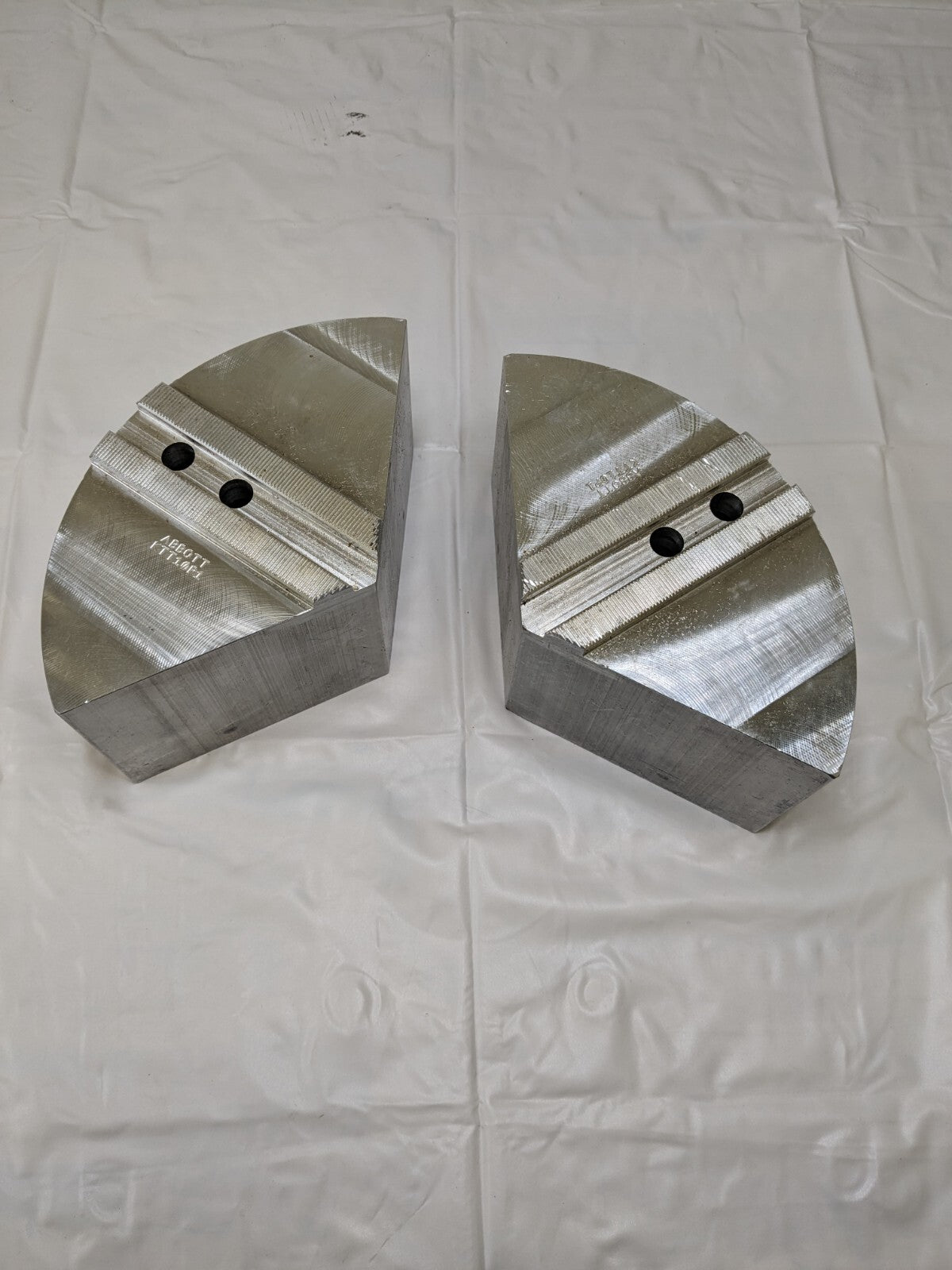 Abbott Soft Lathe Chuck Jaw: Serrated 10 OAW, 4 OAH Qty 2 Jaws KTT10P1