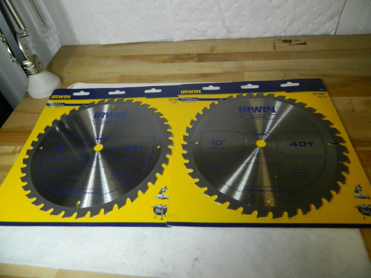 Irwin Wet & Dry Cut Saw Blade 10" Dia 5/8" Arbor Hole Dia 40T Qty
