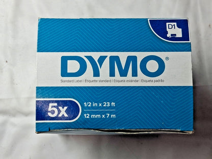 Dymo 23' Black Label Tape 5PK 45010