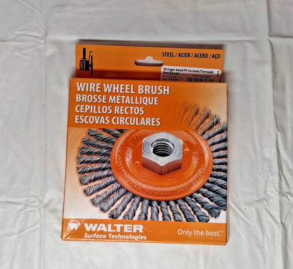 WALTER Surface Technologies 6' Wheel Brush Dia, 1/4" FW 0.0200"WD