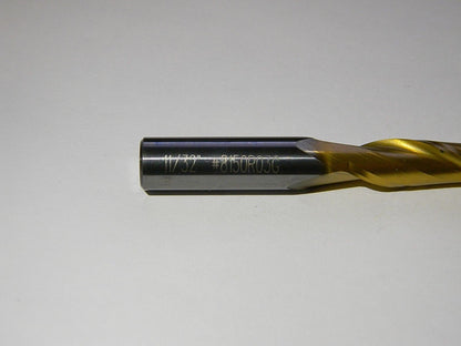 OSG 11/32" x 1-1/2" x 3" 2FL Solid Carb TiN Ball Nose End Mill QTY 2  430-4743
