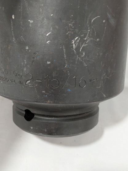 Proto Impact Socket: 1" Drive, 2-15/16" Socket, Hex Drive J10047L