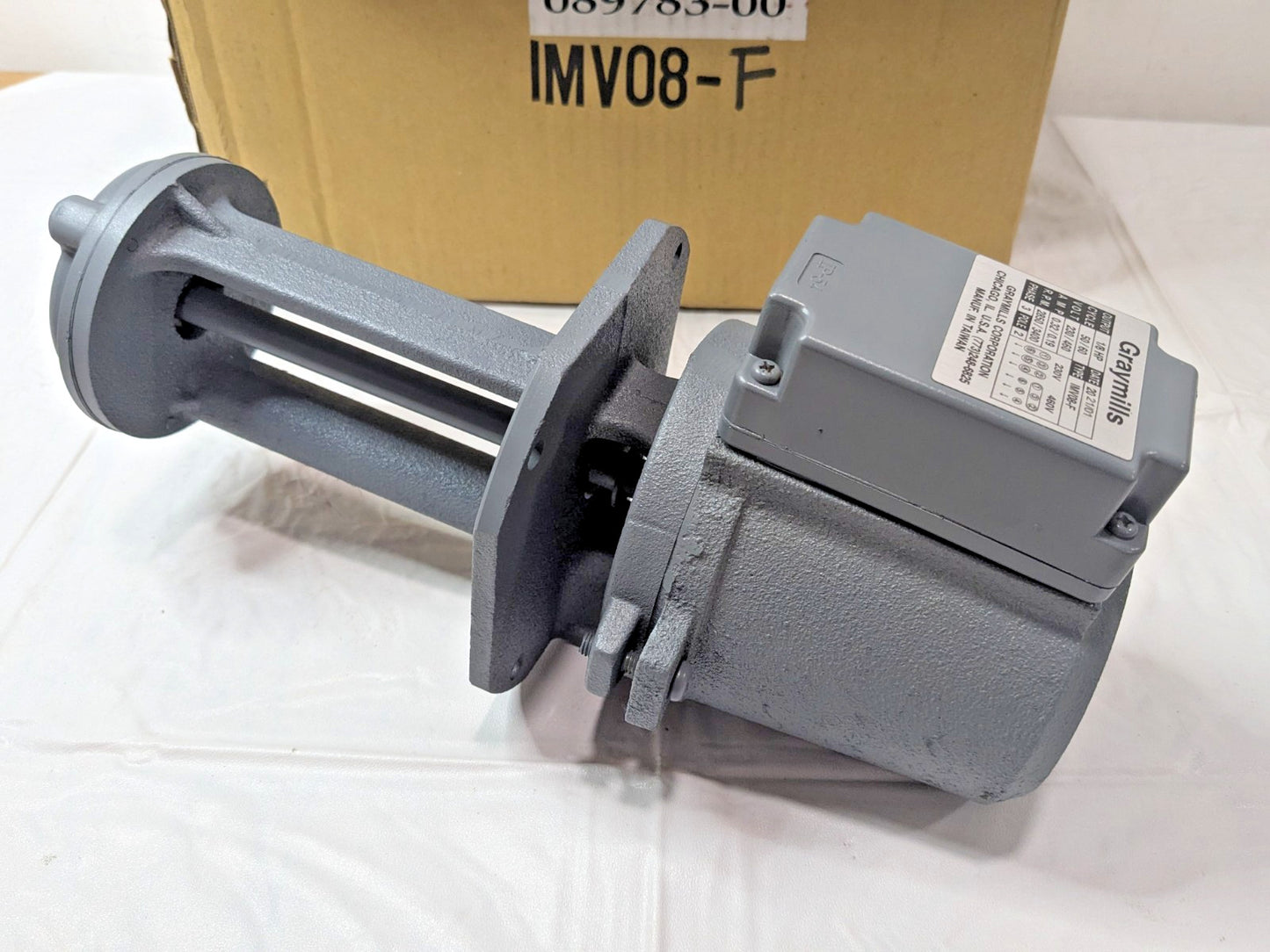 GRAYMILLS Immersion Pump 3 Phase 2 Pole 1/8HP 230/460V 2850/3400RPM IMV08-F