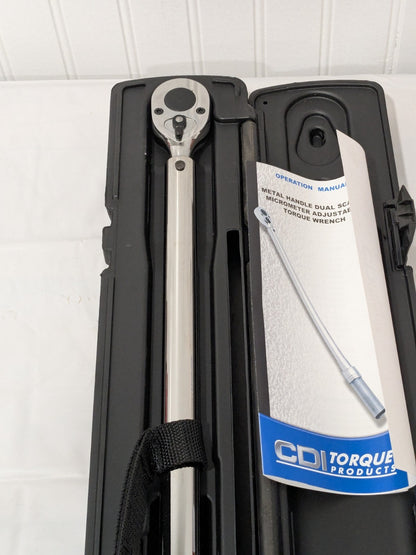 CDI Micrometer Torque Wrench: 1/2" Drive, 24-13/32" OAL 2503MFRMH