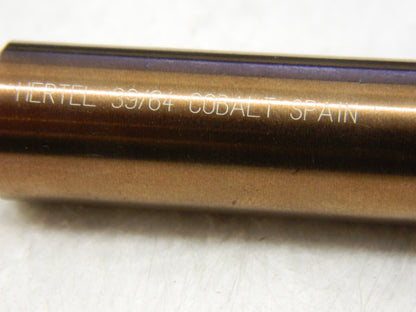 HERTEL Jobber Length Drill Bit: 0.6094 Dia, 135 °, Cobalt 42052