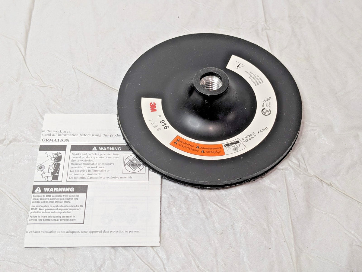 3M Disc Pad Holder 916 152 mm X 6" 5/8 X-11 INT 05682
