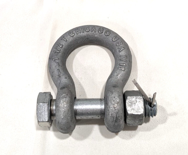 Chicago  1.5Ton Galvanized Anchor Shackle with Bolt Pin  3000LB WLL  20625-9