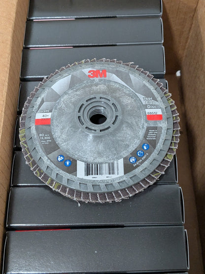 3M Flap Disc: 4-1/2" Dia, Ceramic Alumina, Type 27 Qty 10 7100244691