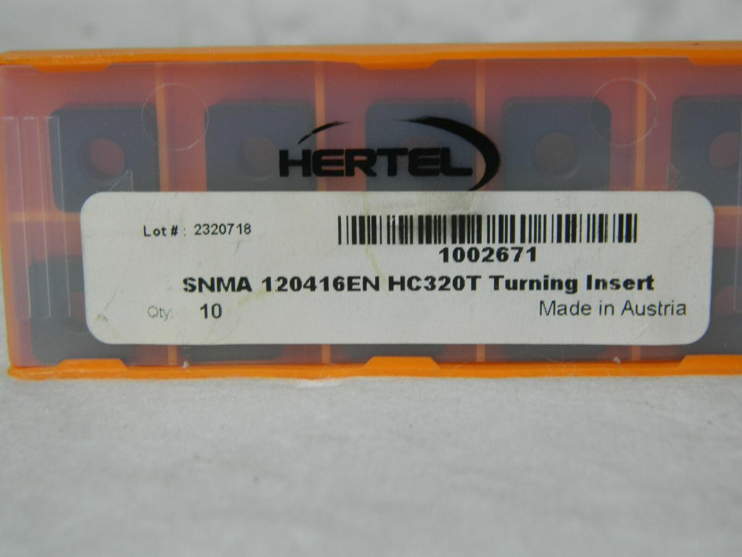 Hertel SNMA434 HC320T Carbide Turning Insert Qty 10 1002671