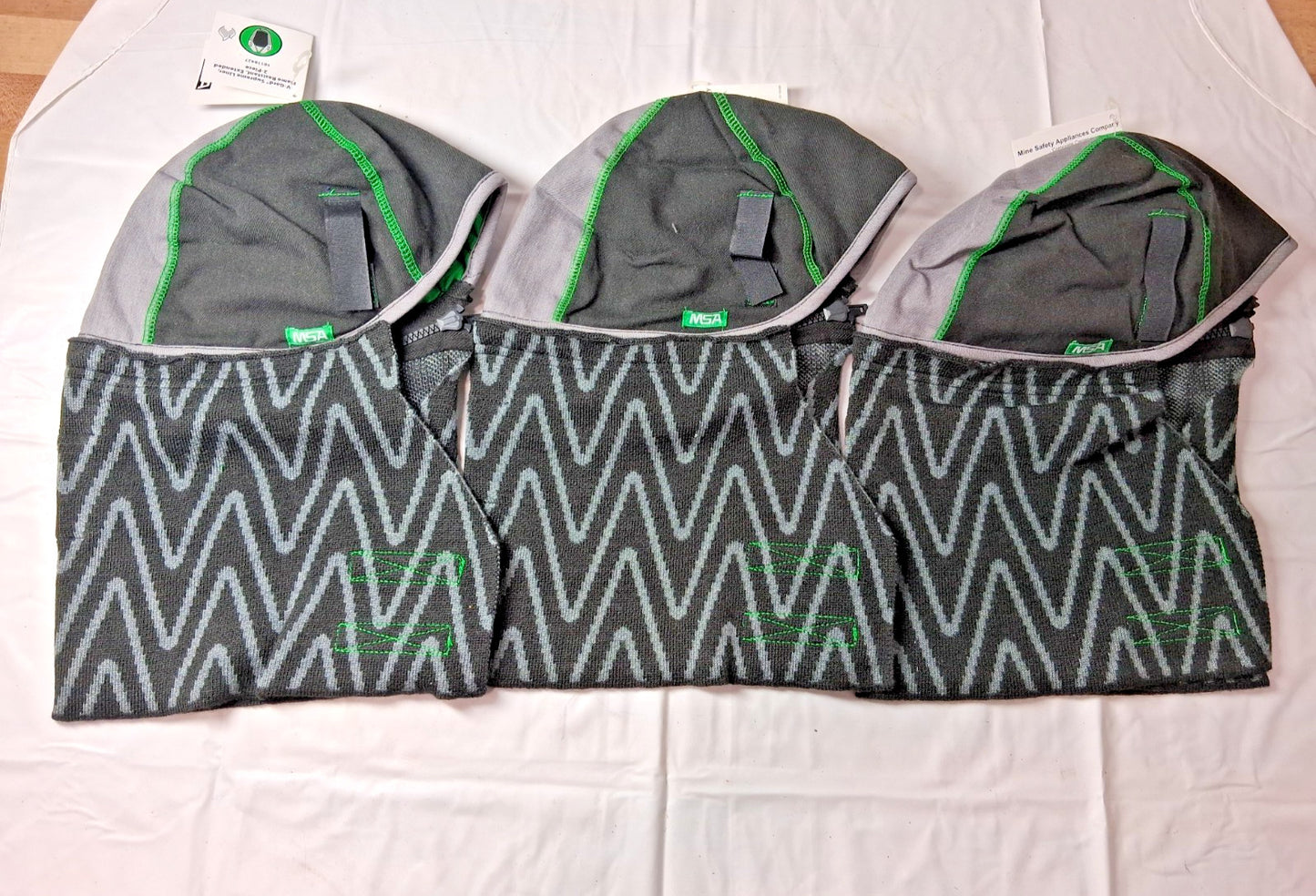 MSA Underneath Hard Hat Winter Liner 3pk Universal Size Black/Green 10118427