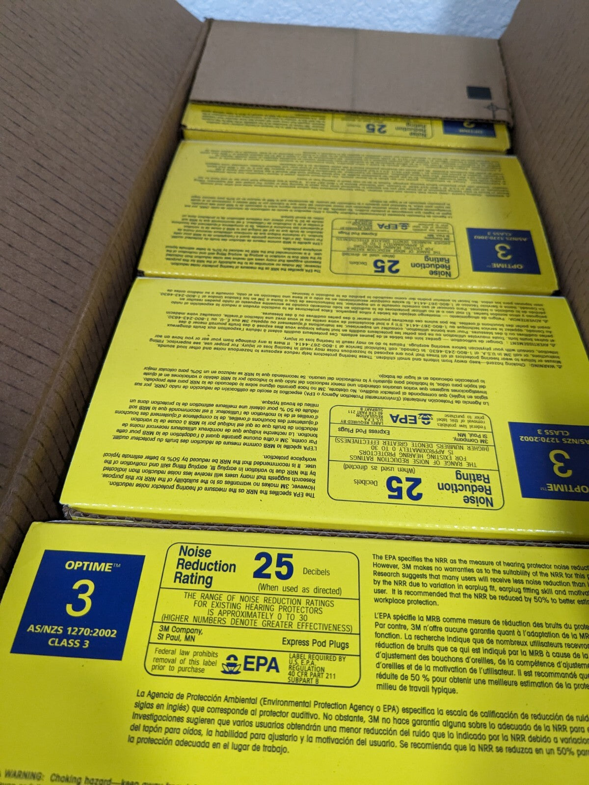 3M  Earplugs 400ct: 25 dB, Foam, Round, Push-In Stem, Uncorded 7000127178