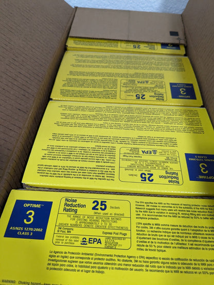 3M  Earplugs 400ct: 25 dB, Foam, Round, Push-In Stem, Uncorded 7000127178