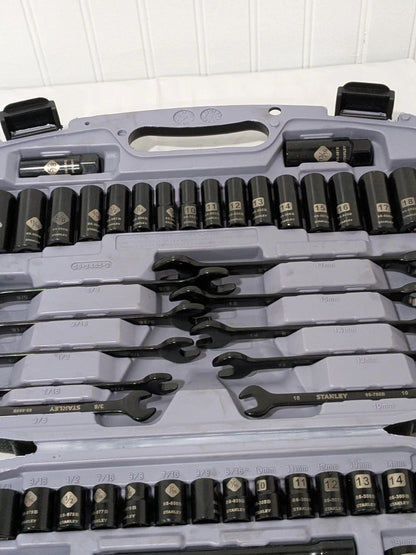 Stanley Socket Set: Deep Standard, 99 Pc, 1/4, 3/8" Drive 92-839
