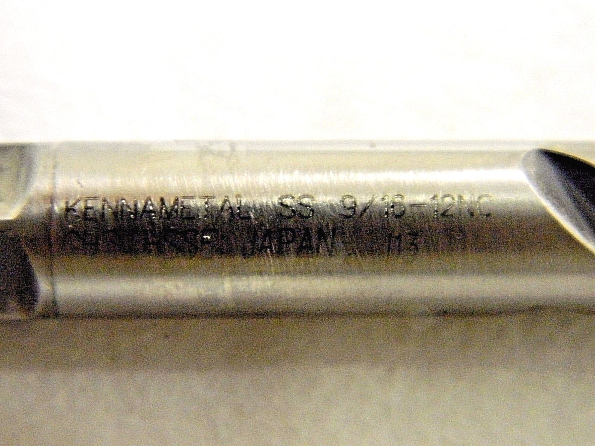 Kennametal HSS Spiral Flute Bottoming Tap 9/16-12 UNC H3 3FL 1434020