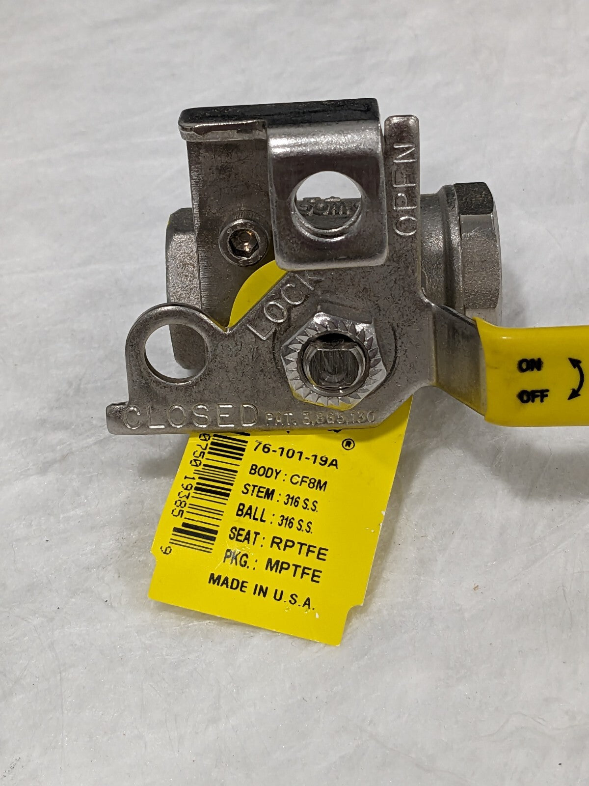 APOLLO® Manual Ball Valve: 1/4" Pipe, Standard Port, Stainless Steel 761011