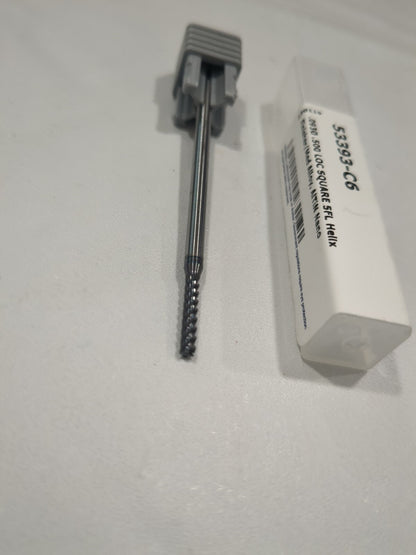 HARVEY TOOL Square End Mill: 3/32" Dia, 1/2" LOC, 5 Fl Solid Carbide 53393-C6